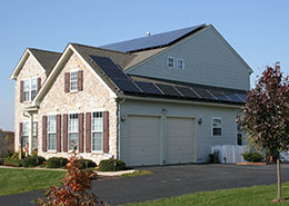 home with solar panels